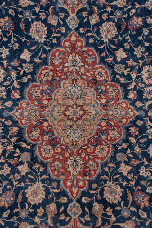 Vintage Kashan Area Rug (8' x 11')